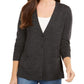 Charter Club Women's Merino Wool V Neck Cardigan Gray Size Medium