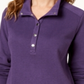Karen Scott Women's Stand Collar Snap Front Top Eggshell Size Petite Small