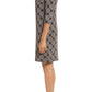 Vince Camuto Women's Plaid Metallic Sheath Dress Gray Size 6