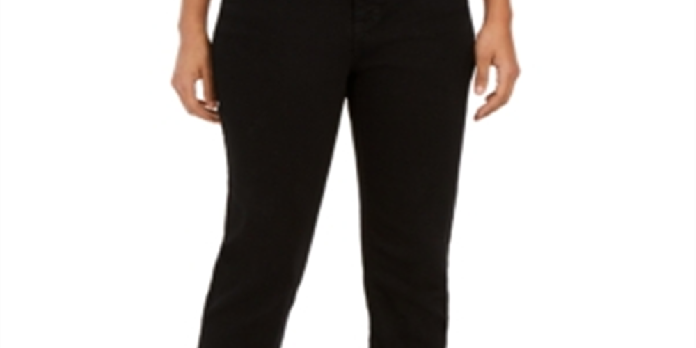 Style & Co Women's Modern Straight Mid Rise Jeans Black Size 2