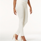 Style & Co Womne's Seam Front Ponte Knit Leggings White Size Petite Small