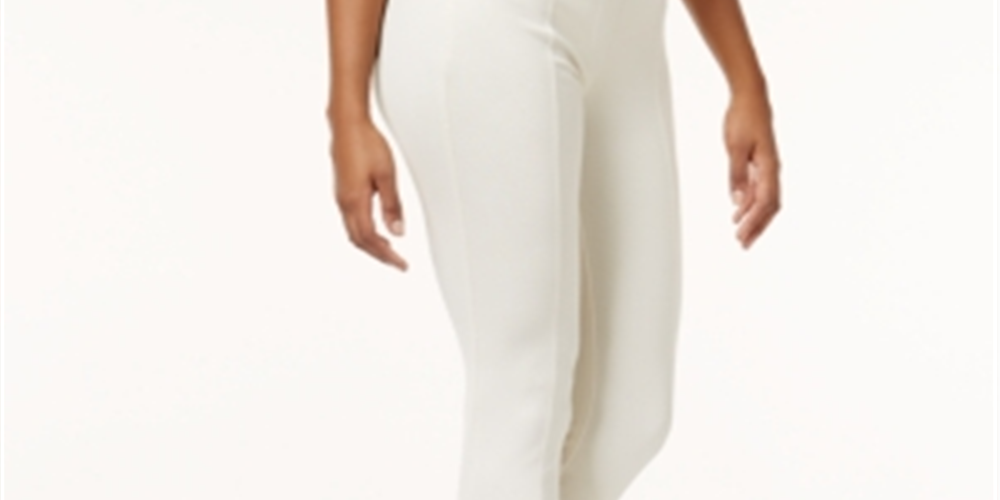 Style & Co Womne's Seam Front Ponte Knit Leggings White Size Petite Small
