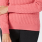 Karen Scott Women's Cotton Cable Knit Sweater Pink Size Petite L