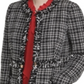 DKNY Women's Tweed Top Coat Jacket Black Size 12