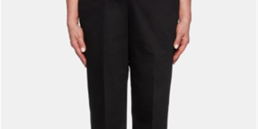 Alfred Dunner Women's Dress Tailored Traditional Fit Pants Black Size 12P