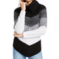 BCX Junior's  Chevron Stripe Turtleneck Sweater White Size X-Small