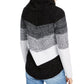 BCX Junior's  Chevron Stripe Turtleneck Sweater White Size X-Small