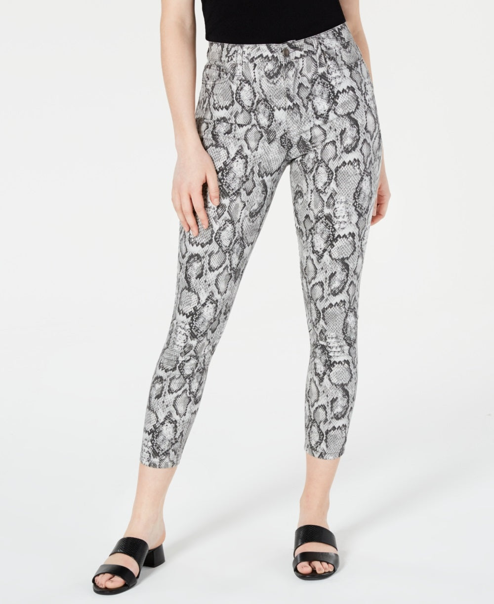 Tinseltown Junior's Printed Skinny Jeans Gray Size 5