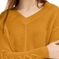Almost Famous Juniors' Lace-Up Sweater Med Yellow Size Small