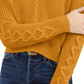Almost Famous Juniors' Lace-Up Sweater Med Yellow Size Small