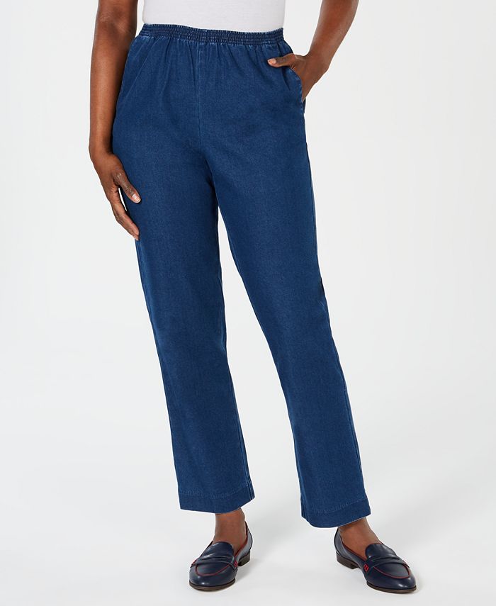 Karen Scott Women's Pull On Denim Blue Size Small