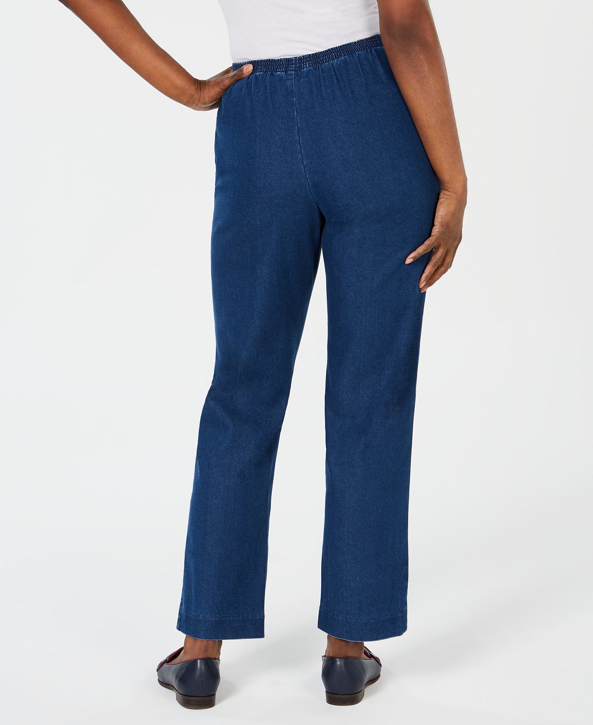 Karen Scott Women's Pull On Denim Blue Size Small