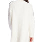 1.STATE Women's Whipstitch Eyelash Cardigan Sweater White