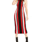 Bar III Women's Metallic-Stripe Sweater Dress Black Size X-Small