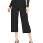Alfani Women's Pull On Wide Leg Jacquard Culottes Black Size X-Large