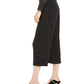 Alfani Women's Pull On Wide Leg Jacquard Culottes Black Size X-Large