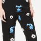Alfani Women's Floral Print Ruffle Hem Ankle Pants  Black Size 8