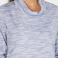 Karen Scott Women's Sport Space Dyed Cowlneck Top Blue Size Medium