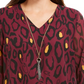 JM Collection Women's Printed Necklace Top Wine Size XX-Large