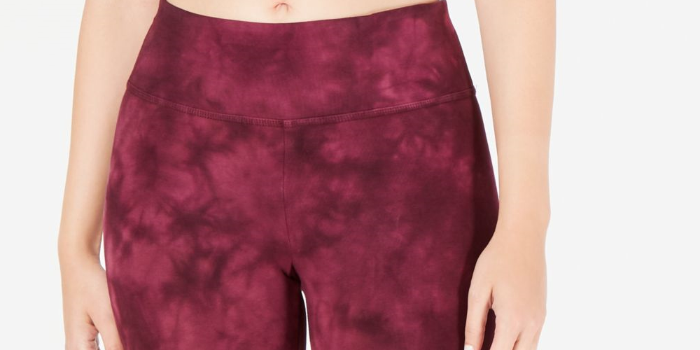 Ideology Women's Acid Wash Active Wear Skinny Leggings Purple Size Small