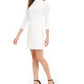 Calvin Klein Women's Puff Shoulder Dress White Size 12
