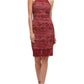 Guess Women's Illusion Floral Cocktail Dress Red Size 4