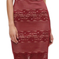 Guess Women's Illusion Floral Cocktail Dress Red Size 4