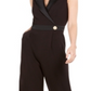 Vince Camuto Women's Sleeveless V Neck Evening Jumpsuit Black Size 2