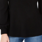 Style & Co Women's Mock Neck Keyhole Sweater Black Size X-Small