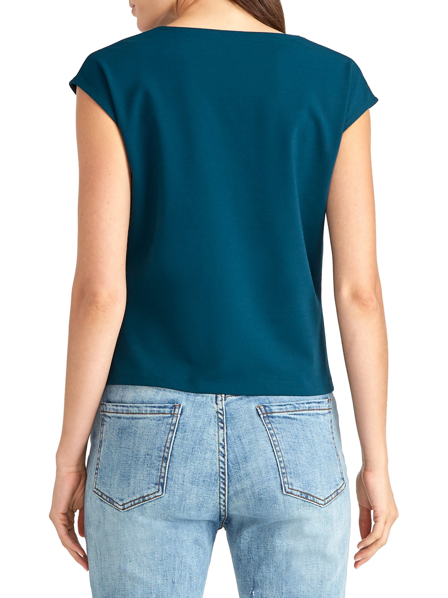 Rachel Roy Women's Slub Cowl Neck Pullover Top Blue Size Large
