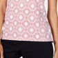 Tommy Hilfiger Women's Printed Short Sleeve Polo Red Size M