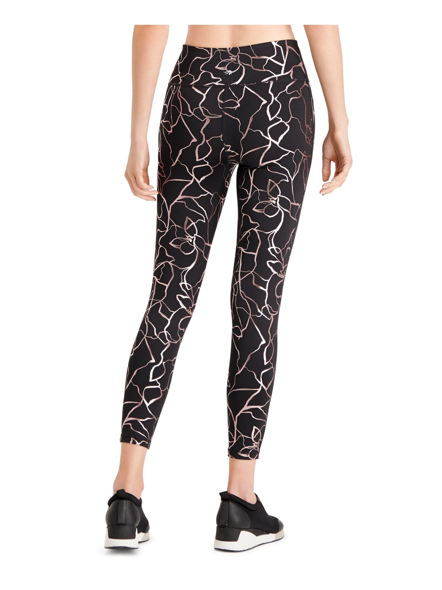 ID Ideology Women's Printed Leggings Black Size Large