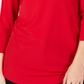 JM Collection Women's Embellished Cold Shoulder Top Red Size Small