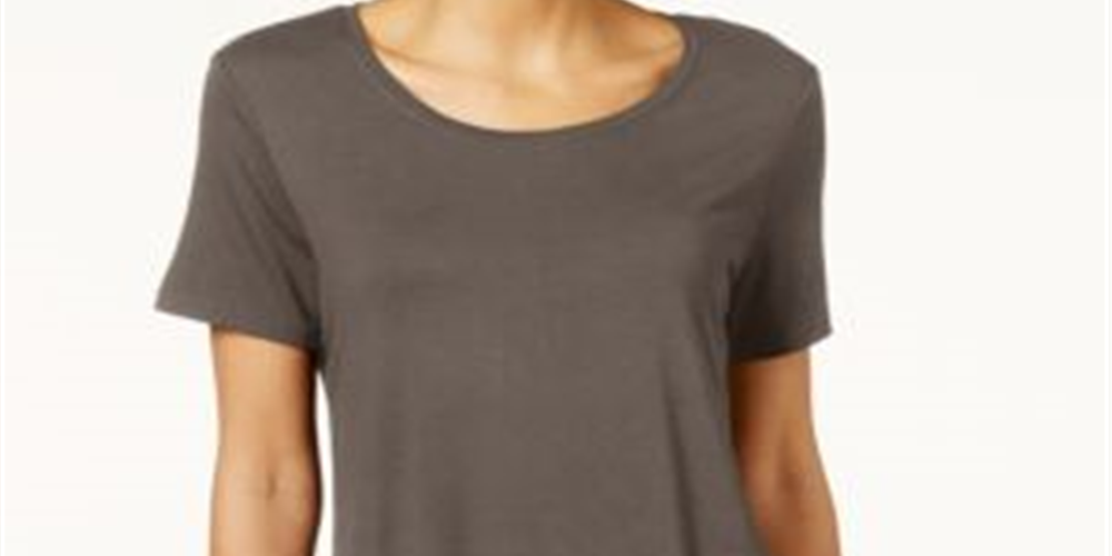 JM Collection Women's Scoop Neck Top Brown Clay  Size Large