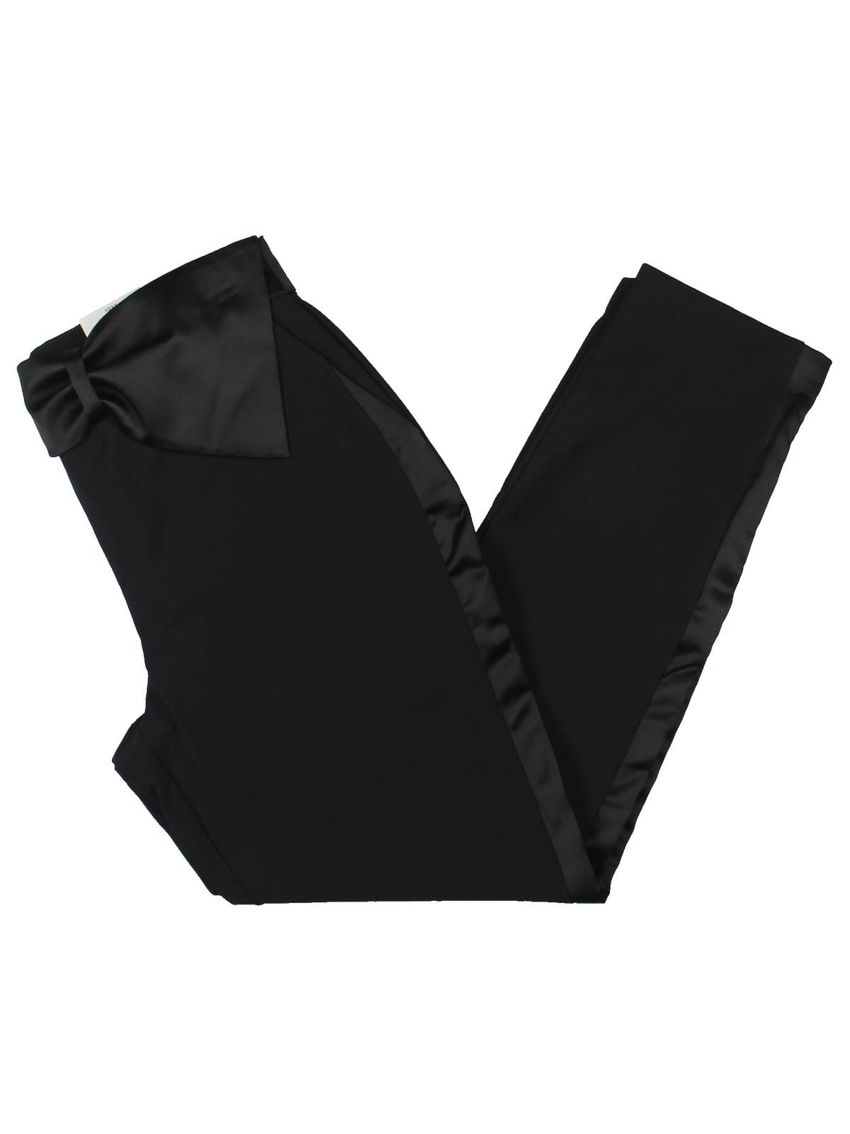 INC International Concepts Women's Ankle Bow Detailed Dress Pants Black Size 12