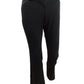 Alfani Women's Faux Leather Trim Wide Leg Trousers Black Size 14X4