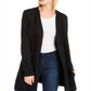INC International Concepts Women's Eyelash Cardigan Black Size Large
