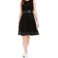 Calvin Klein Women's Sleeveless Jewel Neck Above the Knee Fit Flare Wear to Work Dress Black Size 6 Petite