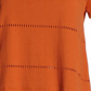French Connection Women's Jersey Textured Ribbed Ladder Stitch Short Sleeve Crew Neck Crop Top Orange Size Large