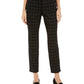 Charter Club Women's Plaid Bristol Skinny Ankle Jeans Black Size 14