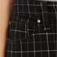 Charter Club Women's Plaid Bristol Skinny Ankle Jeans Black Size 14