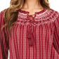 Style & Co Women's Striped Textured Top Beige- Size Petite Small