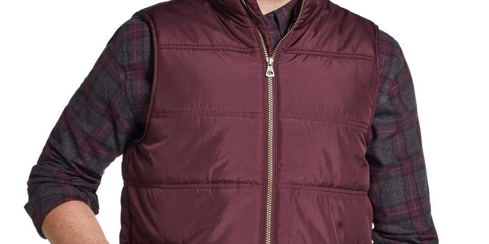 Weatherproof Vintage Men’s Zip Front Vest Red Size Small