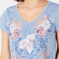 Style & Co Women's Graphic Print Top Blue Size PP