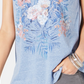 Style & Co Women's Graphic Print Top Blue Size PP