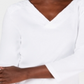 Karen Scott Women's Eyelet Trim Top White Size X-Small