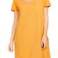 Style & Co Women's One Pocket T-Shirt Dress Yellow Size Small