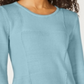 Karen Scott Women's Patchwork Stitch Pullover Sweater Blue Size Medium