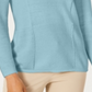 Karen Scott Women's Patchwork Stitch Pullover Sweater Blue Size Medium
