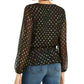 INC International Concepts Women's Wrap Top Blouse Black Size Petite Small